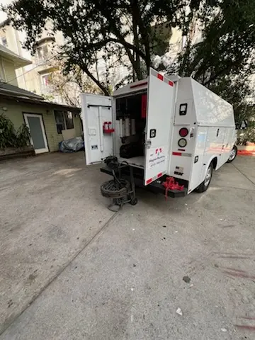 Magnet Plumbing service vehicle on-site for Faucet Repair in East Tampa